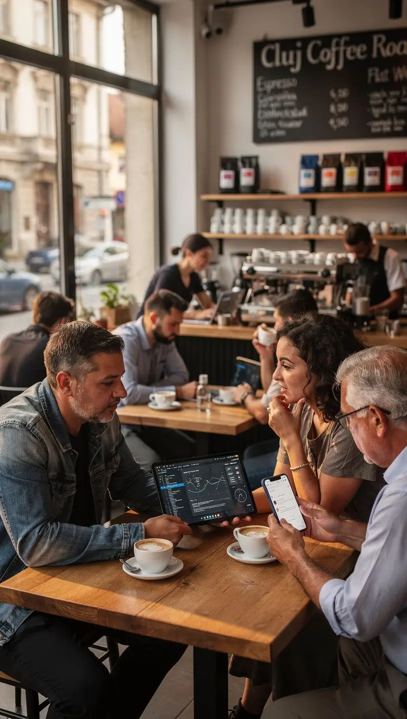 Mână care navighează pe un site educațional dedicat simplificării tehnologiei pentru utilizatori obișnuiți