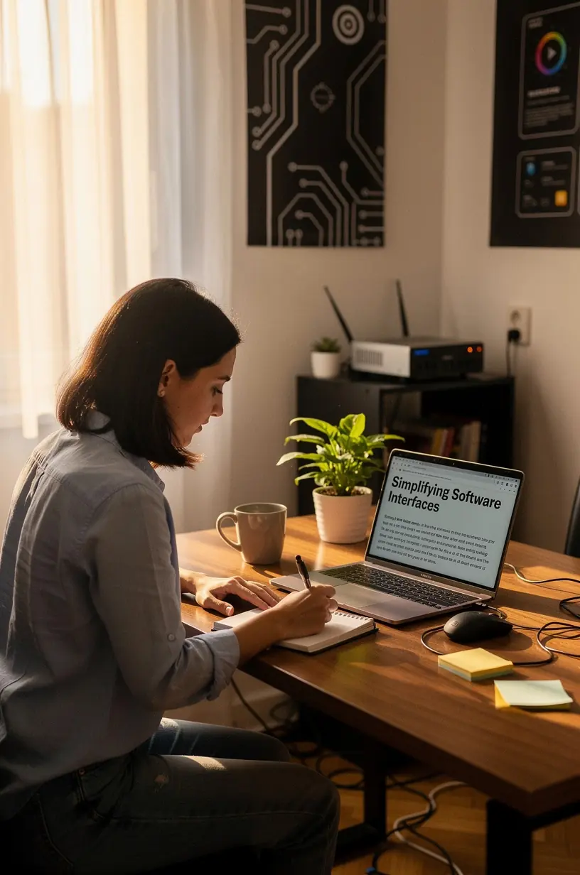 Ilustrație cu pictograme care reprezintă sfaturi practice pentru utilizarea eficientă a software-ului